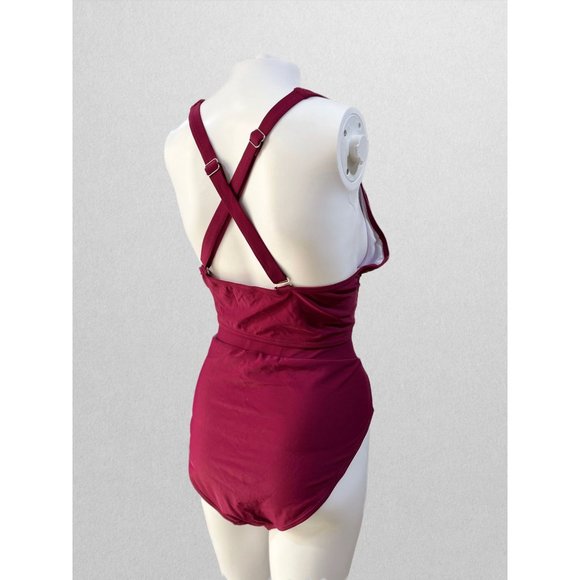 Aqua Eve Wine Swimsuit (New without Tags) - Picture 5 of 6